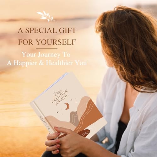 Lanpn Dankbarkeitstagebuch für Frauen Männer, 4 Monate Dankbarkeit Achtsamkeit Tagebuch, 5 Minuten Dankbarkeitsbuch 20x23cm, Daily Gratitude Journal Selbstliebe Buch, Englisch