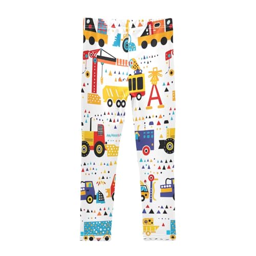 Bolaz Toddler Girls Leggings Printed Yoga Pants Leggings Construction Vehicles for Kids2