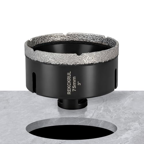 Scie cloche diamantée 75 mm M14 pour réaliser vos travaux de plomberie