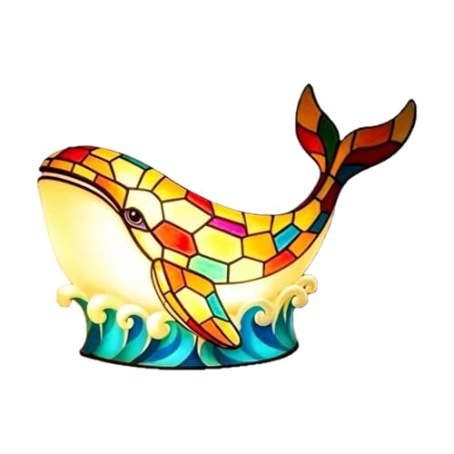 Lampe drôle baleine en résine à offrir comme veilleuse originale pour le chevet
