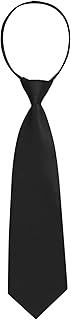 Allegra K Men's Pre-Tied Zipper Tie Solid Color Formal Casual Adjustable 8cm Wide Tie