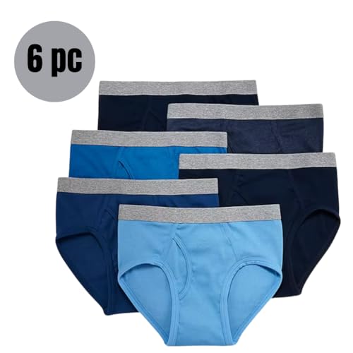 Stafford Low-Rise Briefs for Men 6-pack 100% Cotton, Men's Underwear, Male Breathable Panties Bulk, Comfortable Underpants 5