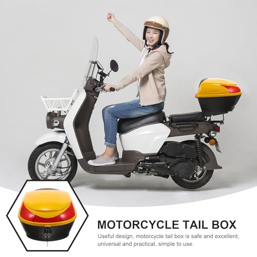 Solución de espacio para moto: caja trasera de plástico resistente para scooter y bicicleta 3