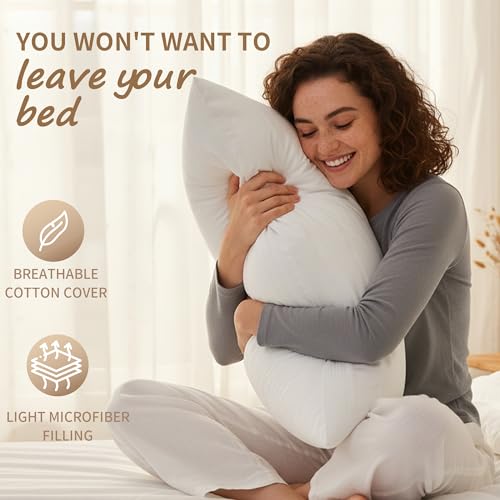 Pillows Queen Size Set of 2, Queen Pillows Set of 2 with Adjustable Down Alternative Polyester Fiber Fill, Hotel-Quality Comfort for Side, Back & Stomach Sleepers - Image 3