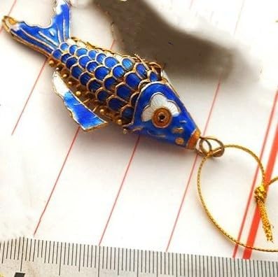 Y2K Aesthetic 50mm Koi Fish Pendant, DIY Cloisonné Enamel Swaying Goldfish Charm, Trendy Jewelry Making Findings for Necklace Earring Keychain, Retro Gift for Gen Z
