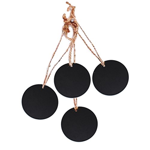 Ultnice 10Pcs Mini Chalkboard Double Sided Round Small Blackboard Message Board With Hemp Rope For Home Wedding Decoration Pendant Diy Accessories #TOP1