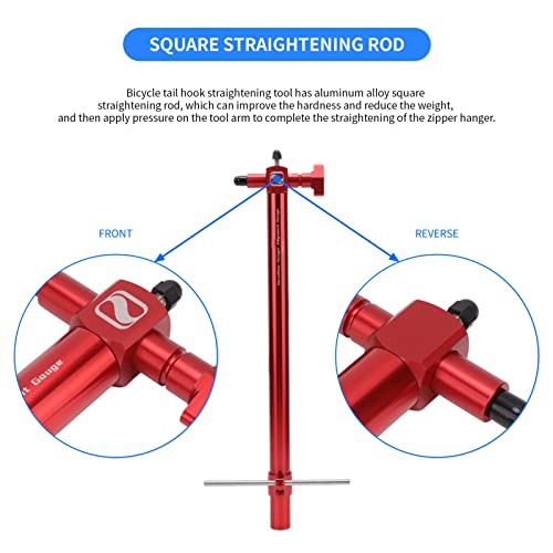 Elprico Bike Derailleur Alignment Tool, Aluminium Alloy Length 400mm High Precision Bike Chain Tool Truing Stand - Image 4
