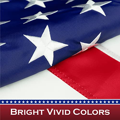 G128 American Usa Flag | 2.5X4 Ft | Toughweave Series Pole Sleeve Embroidered 210D Polyester | Country Flag, Embroidered Stars, Sewn Stripes, Indoor/Outdoor, No Flagpole Included #TOP3
