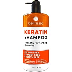 Keratin Enriched Shampoo - Sulfate and Paraben Free - Anti Frizz Treatment for Women and Men – Professional Salon Grade Repair Formula with Silk Protein for Dry, Frizzy Damaged and Color Treated Hair