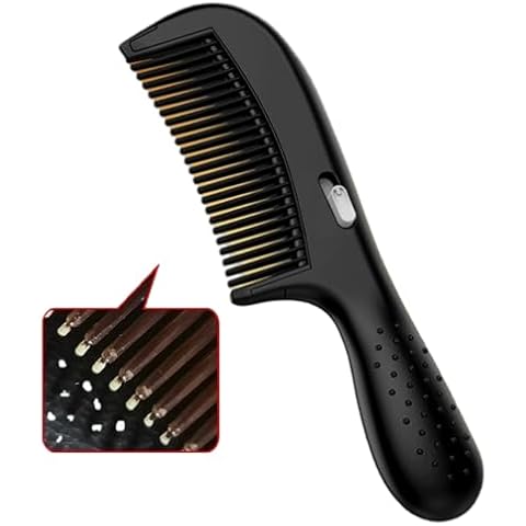 Dandruff Comb, Energy Massage Comb, Hair Dressing Comb,Healthier Scalp and Better Hair Quality, Removal of Dandruff and Dirt Black Cover