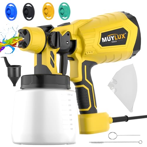 Paint Sprayer, 800W HVLP Spray Gun with 5 Nozzles &