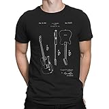 Style:Fashion, Casual Fender Guitar Telecaster Patent 1951 Men T-Shirt