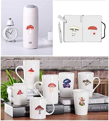 Mushroom Stickers Pack, NAVK 50Pcs Cute Waterproof Vinyl Scrapbook Stickers Aesthetic for Skateboard Motorcycle Bicycle Phone Computer, DIY Wall Decal for Kids Adult