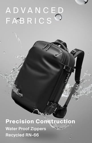 Image of BlackVoyage Vortex Vacuum Seal Travel Backpack 60L Expandable Air Compression System Water Resistant TSA Lock, Aero (Black), 60L (Air Pump Included), Aero