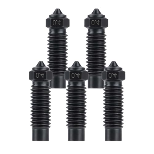 IdeaFormer-3D 5Pcs 0.4mm Hardened Steel Nozzle for Elegoo Neptune 4 Plus/Neptune 4 Max, Hardened Steel Extruder Hotend Nozzles for Neptune 4 Plus/Neptune 4 Max 3D Printers