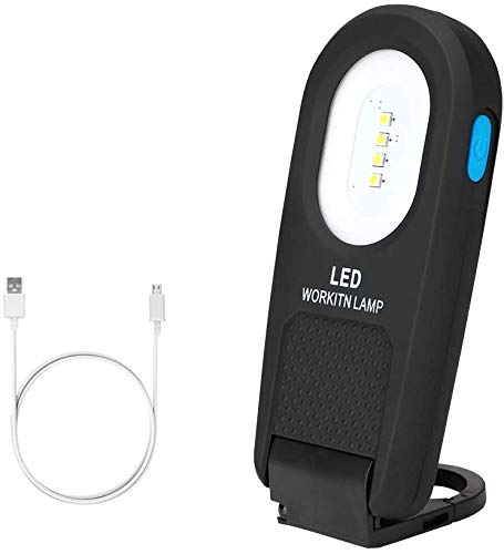 Preisvergleich Produktbild Guiseapue LED Arbeitsleuchte, Taschenlampe Werkstattlampe LED, COB Wiederaufladbare Inspektionsleuchten, Angepasst Haken zum Aufhängen Magnet Basis für Auto Reparatur, Garage, Camping, Notbeleuchtung