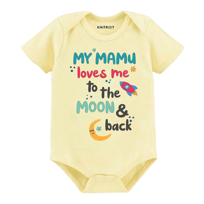 knitroot Mamu Family Special Onesies, Unisex Baby Kids Cotton Lycra Envelope Neck Half Sleeve Romper, Bodysuit, Sleepsuit, My Mamu Loves Me, Infant Cloths for Boys & Girls-picture-33