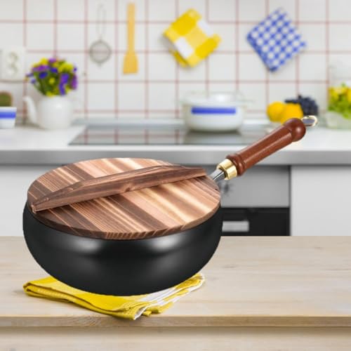 Wok para cocinar con tapa de 11 pulgadas miniatura 2