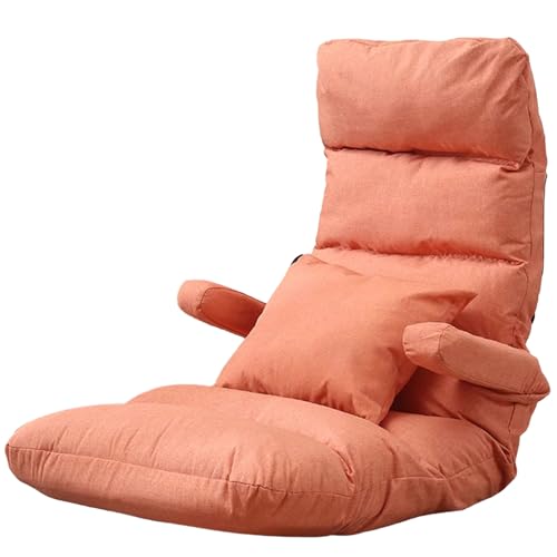 Chaise de sol réglable supportant 100 kg avec oreiller ergonomique gris