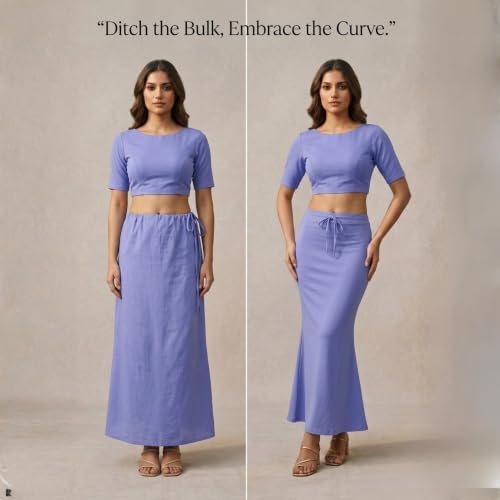 Image of Women's Saree Shapewear - Slim Fit Stretchable Petticoat for Sarees | Comfortable Waistband | Body Shaping Underskirt