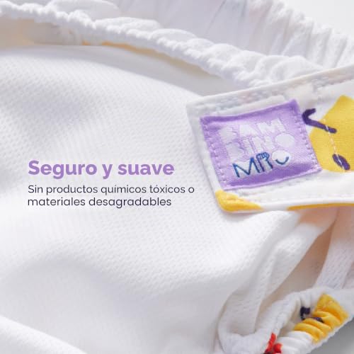Miniatura 7 de Bambino Mio, Pañal Reutilizable Revolucionario - Sonrisa, Pañal Ecológico, Lavable Y Sin Químicos, Desde Recién Nacido Hasta Niño Pequeño, Bebé