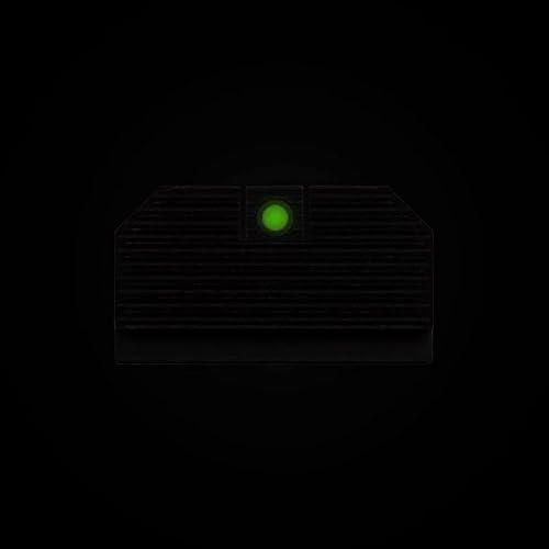 Miniatura 6 de Night Fision GLK-003-465-472-ZGZX Optics Ready Stealth Night Sight Set para Glock 4343x wRMRcc - Anillo frontal negro, mira trasera en blanco