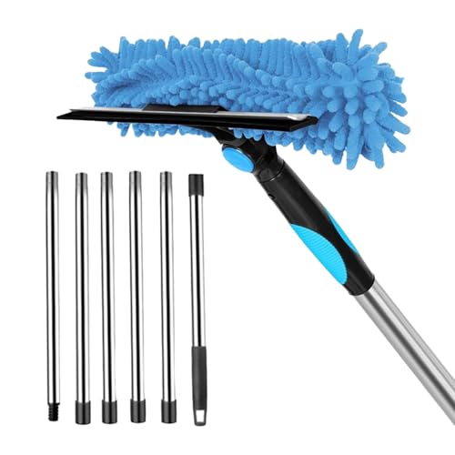 Plumeros largos para la limpieza con mango extensible para telarañas y techos altos 2