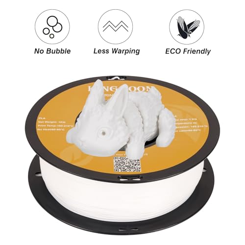 Image of Kingroon PLA 3D Printer Filament,10 Rolls, Dimensional Accuracy + /- 0.02 mm, 10kg Spool(22lbs), 1.75 mm,White