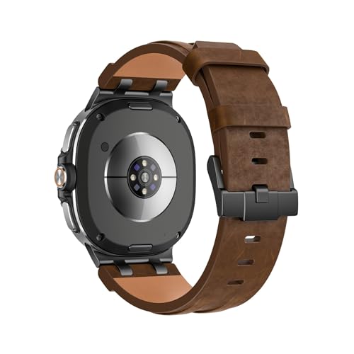 Bracelet en cuir pour Samsung Watch 8 de remplacement avec connecteur métallique