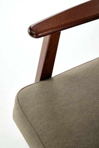 KRESTON Sessel ASENTO, Retro Cocktailsessel aus Massivholz für Wohnzimmer, TV Sessel