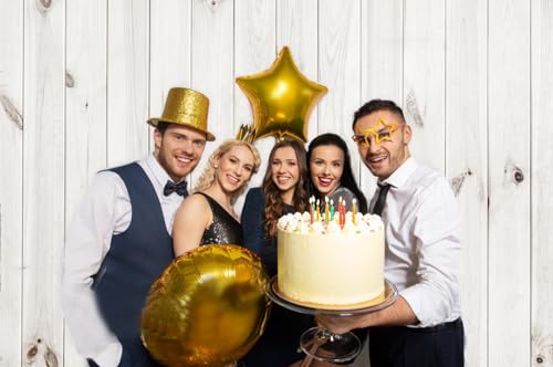 CYLYH 7x5ft Wood Backdrop White Wood Pattern Photo Background Kids Adult Photo Booth Video Shoot Studio Prop D099