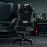 Drogo Aura Ergonomic Gaming Chair With Premium PU Leather Fabric, Linkage Armrest, Adjustable Neck & Lumbar Pillow | Computer Chair For Study | Office Chairs For Work From Home With Recline (DarkGrey)
