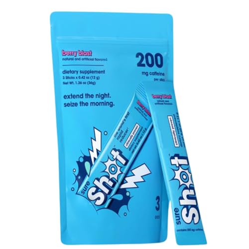 Image of Sure Shot Recovery Drink Powder Packets, Berry Blast (3 Pack, Stick Pack) - Support for a Night Out - Premium Hydration Packets with Electrolytes & Vitamins for Liver & Gut Support, Energy & Focus
