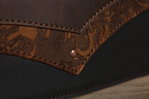 Anthology Gear "Shadowlands Full Grain Leather Guitar Strap For Electric, Acoustic, And Bass Guitars (3" Width, Tri-Tone Brown/Black) #TOP5