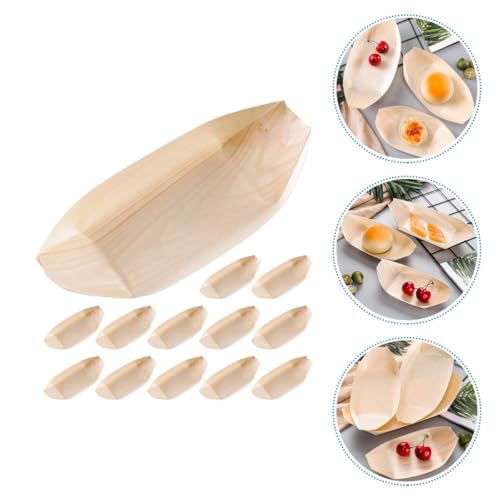 Platos desechables de madera para sushi x100 miniatura 7