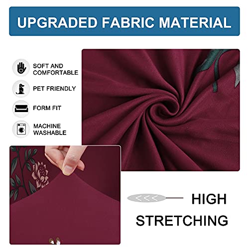 Uxcell Stretch Sofa Cover Floral Printed Couch Slipcover For Sofas Loveseat Armchair Universal Elastic Furniture With One Pillowcase, Medium #TOP3