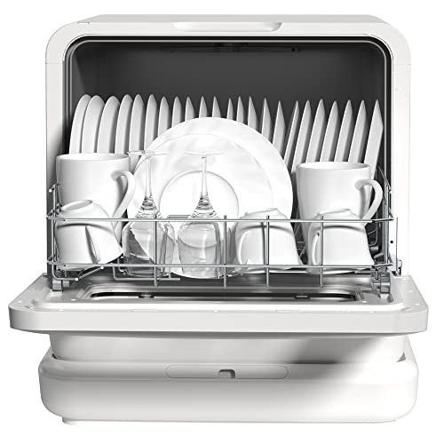 Portable Dishwashers, Compact Countertop Dishwasher Machine with 6