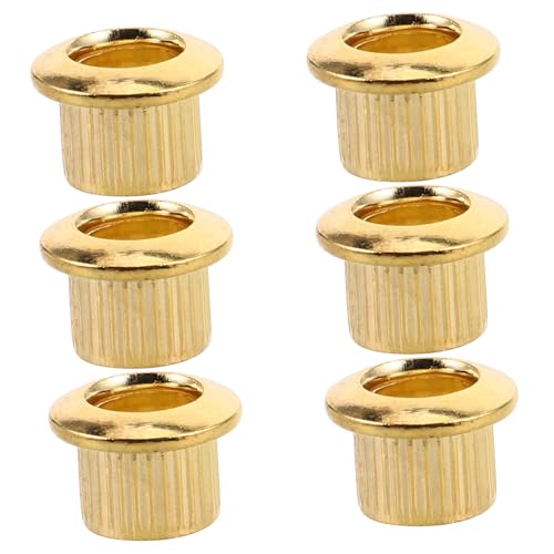 Vaguelly 6 Piezas Bushings Metálicos para Clavijas de Guitarra Estilo Vintage Ferrules Roscados...