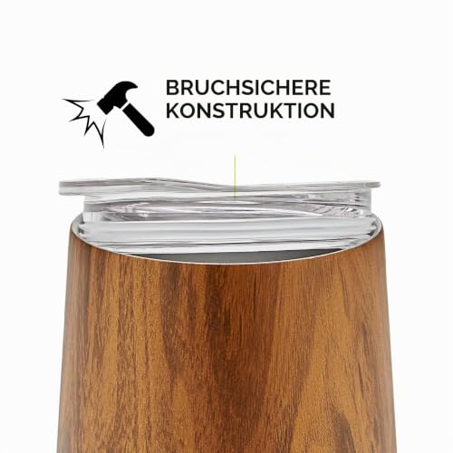BALIBETOV Yerba Mate Set – Mate Becher, 2 Bombillas & Reinigungsbürste – Doppelwandig Isoliert – BPA-Freier Deckel… – Ansicht 7