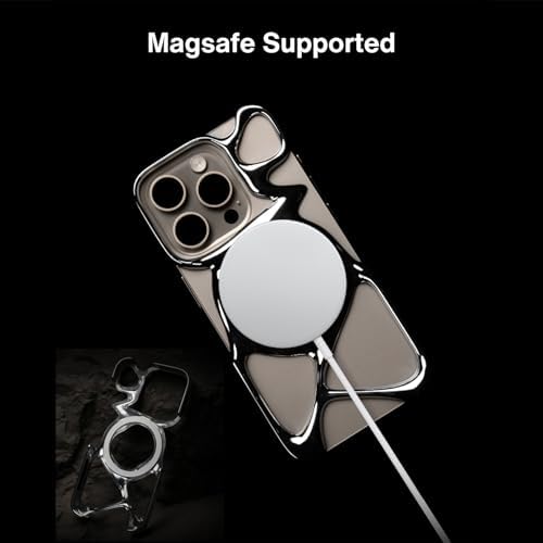 Angry miao Emptiness Phone Case for iPhone 16 Pro (Only),MagSafe Compatible 22g Lightweight,Heat Dissipating Ample Protection,(Desert Gold) - Image 3
