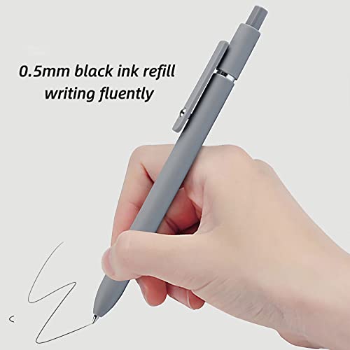 Uixjodo Gel Pens, 5 Pcs 0.5Mm Japanese Black Ink Pens Fine Point Smooth Writing Pens, High-End Series Pens For Journaling Note Taking, Cute Office School Supplies Gifts For Women Men (Morandi) #TOP4
