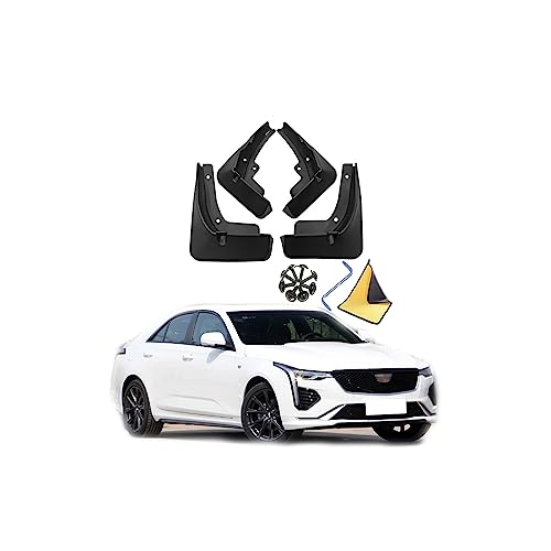 Image of Car Mudguard Mud Flaps for Cadillac CT4 /CT5 2020-2023 Molded Custom Front and Rear Mudflaps Splash Guards Fender Flares Kit 4-PC Auto Accessories,Send 1 Car Wash Towel,Ct4