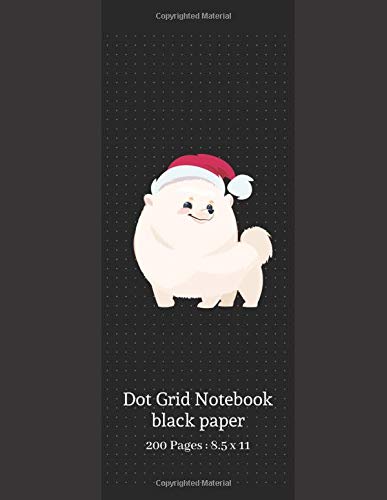 Dot Grid Notebook black paper: Large (8.5 x 11 inches) - 200 Pages Dotted For Gel Pens with number pages |Notebook | College | Black Dotted Sketchbook | Bullet Journal For Writing & Drawing (Volumn 2)