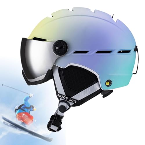 Casco de esquí con gafas integradas para deporte de nieve y patinaje Milageto PC 6