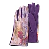 RainCaper Tiffany Peonies & Iris Womenís Texting Gloves Warm Touch Screen Gloves All-season Travel, Museum, Fashion & Dressy Gloves Fit Most