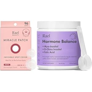 Rael Bundle – Invisible Spot Cover Pimple Patches (96 Count) & Hormone Balance Supplement for Women, Fertility & Ovarian Support (30 Day Supply)