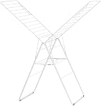 Brabantia HangOn Sac à linge pour le séchage (82ft / Blanc frais) Compact, pliant, réglable intérieur en acier inoxydable vêtements Cheval