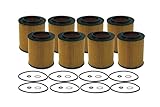 Set 8 Engine Motor Oil Filters For BMW E90 E91 E92 E93 F30 F31 F34 E60 E61 F07 F10 E70 E71 E83 E84