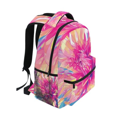 Cartable sac à dos ecole fleurs pour étudiant et voyage ado - 2