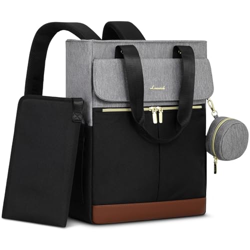 Image of LOVEVOOK Diaper Bag Backpack,Diaper Bag Tote with Insulated Pockets,Baby Bag for Girl Boy with Changing Pad,Large Baby Diaper Bag with Pacifier Case,Anti-Theft Travel Backpack for Women, 15.6-Inch